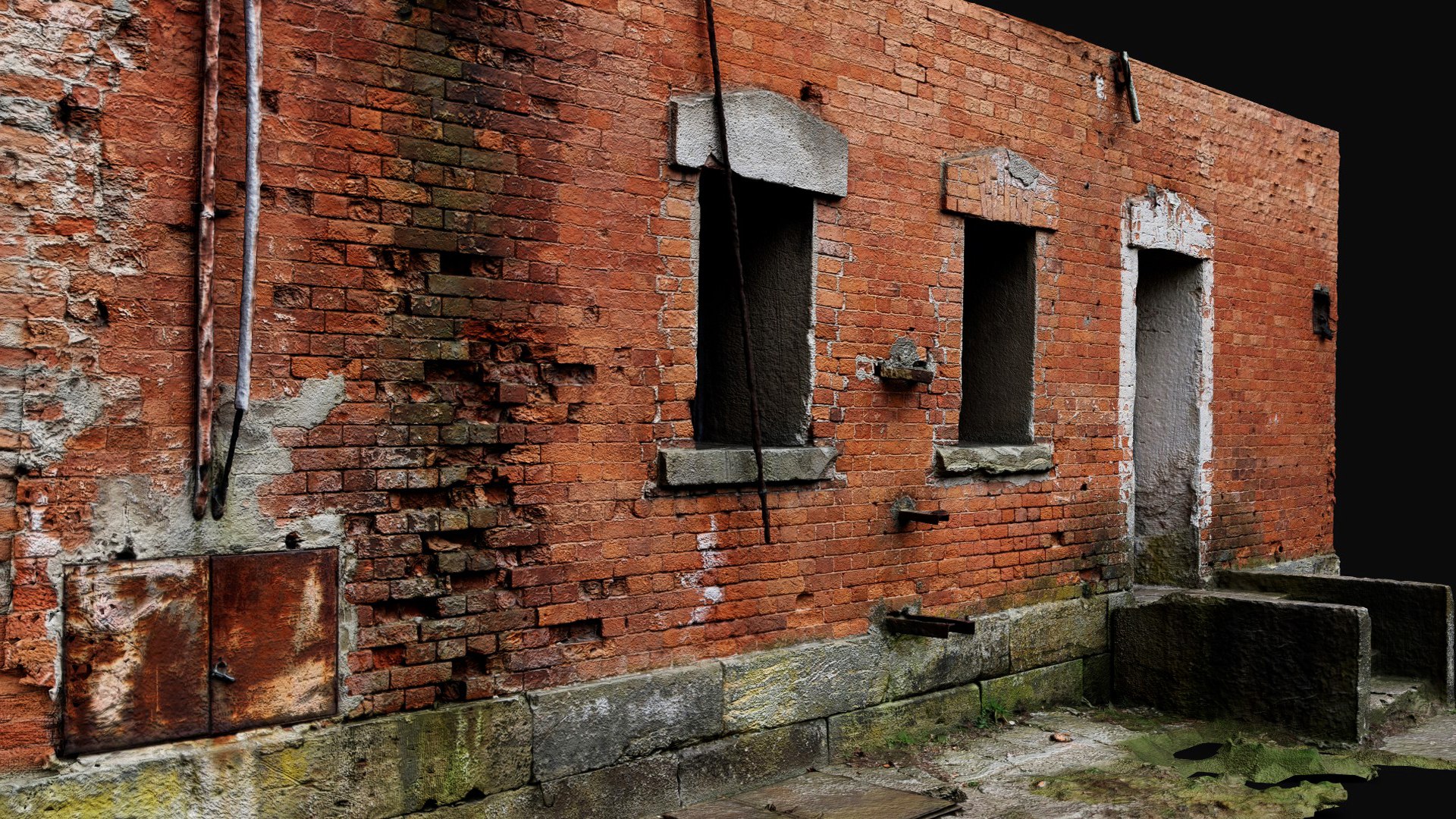 3D abandoned factory brickwall facade entrance photogrammetry https://p.turbosquid.com/ts-thumb/2s/8JYTgI/xJ/preview5/jpg/1743005782/1920x1080/fit_q87/3e8d6c88f62fee2e4e79bc631110ce4c6f99a5a9/preview5.jpg