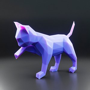 Kitten Low Poly 1