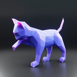 Kitten Low Poly 1