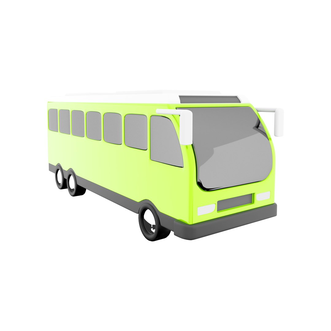 Electric Bus Icon 3D Model - TurboSquid 2063106