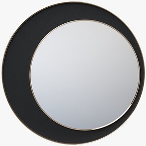Round mirror with velor Vigo LaRedoute 3D
