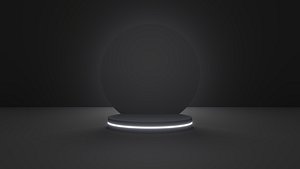 3D Studio  mockup Dark abstract podium stage for product presentation