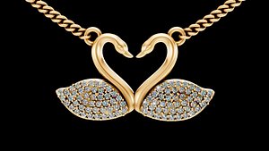 3D Swan pendant