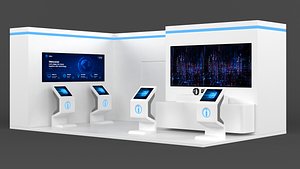 3D Modern Exhibition Booth model