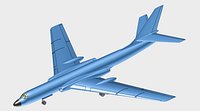 Chinese Xian H-6 Aircraft Solid Assembly Model