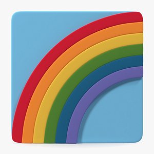 3D model Rainbow Emoji