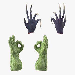 Mutant Hands Collection 3D