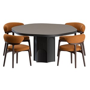 3D Clotilde Chair Grace Table by Baxter