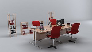 modern office 3d 3ds