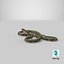 green python snake attack 3D model