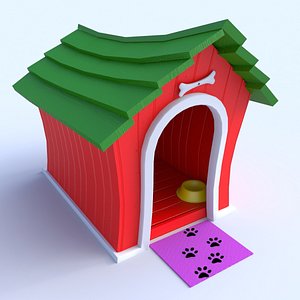 cartoon doghouse 3d model