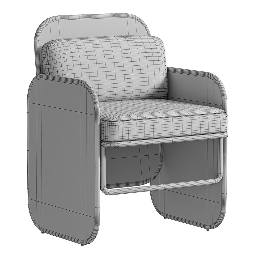 3D Model PANEL DINING CHAIR By Bakerfurniture - TurboSquid 1946556