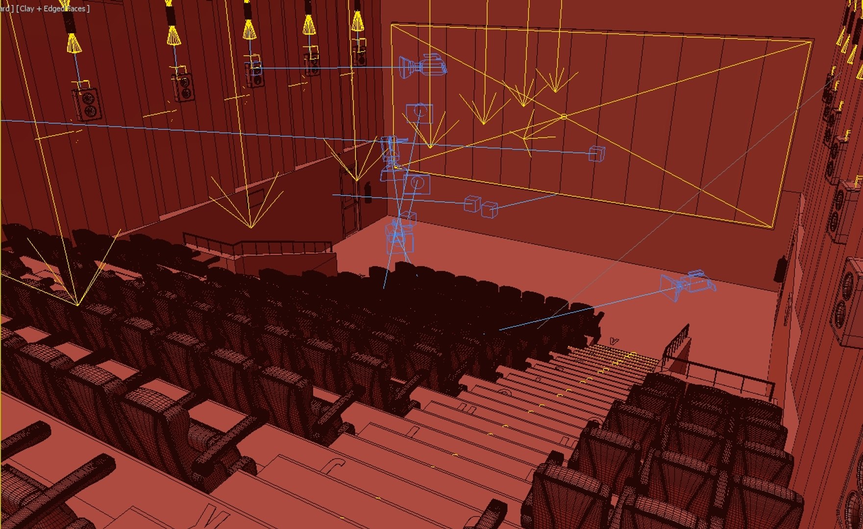 Movie Cinema Theater Interior 3D Model - TurboSquid 2034909