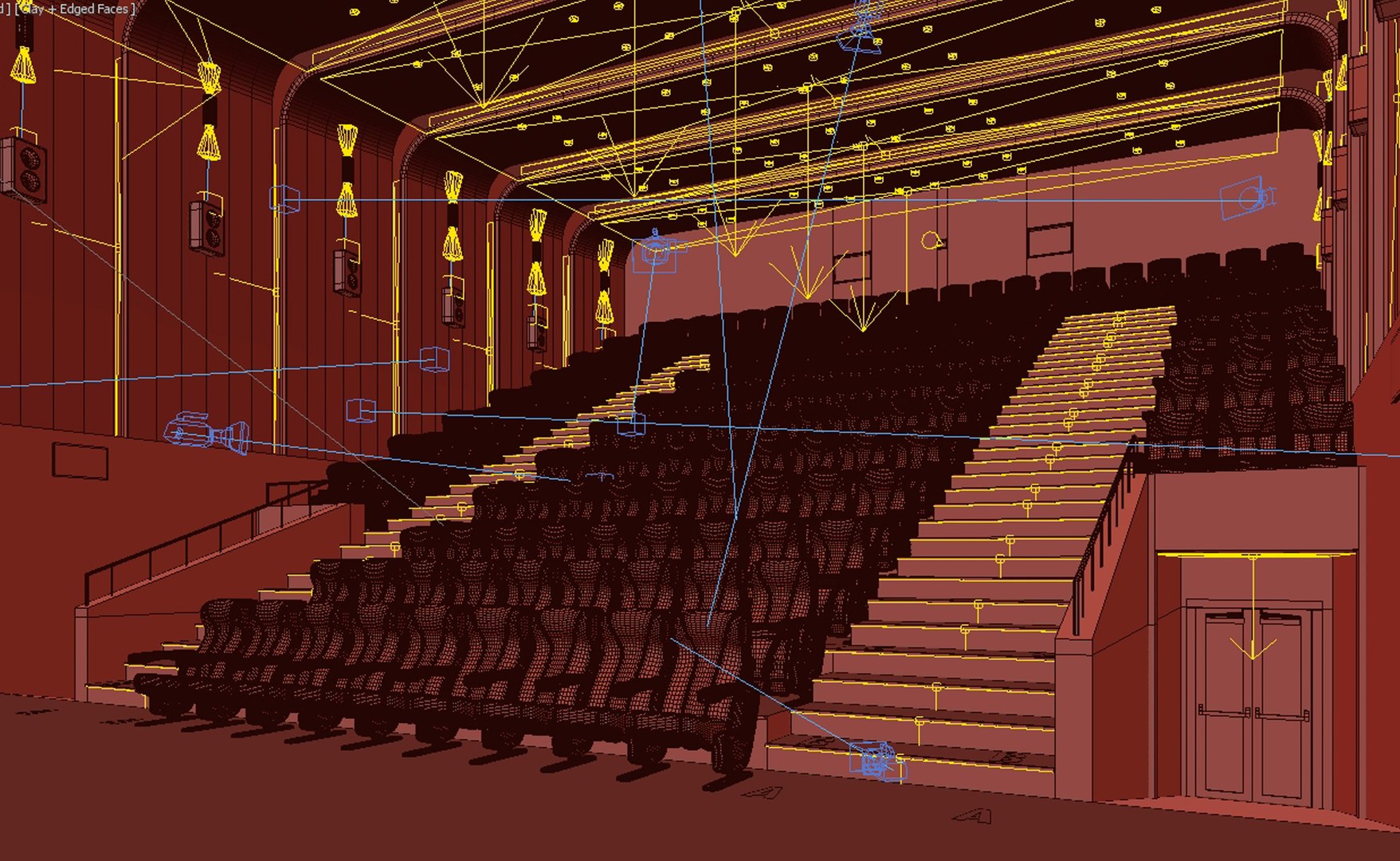 Movie Cinema Theater Interior 3D Model - TurboSquid 2034909