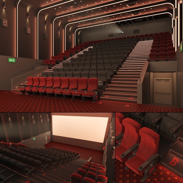 modelo 3d Movie Cinema Theater Interior - TurboSquid 2034909