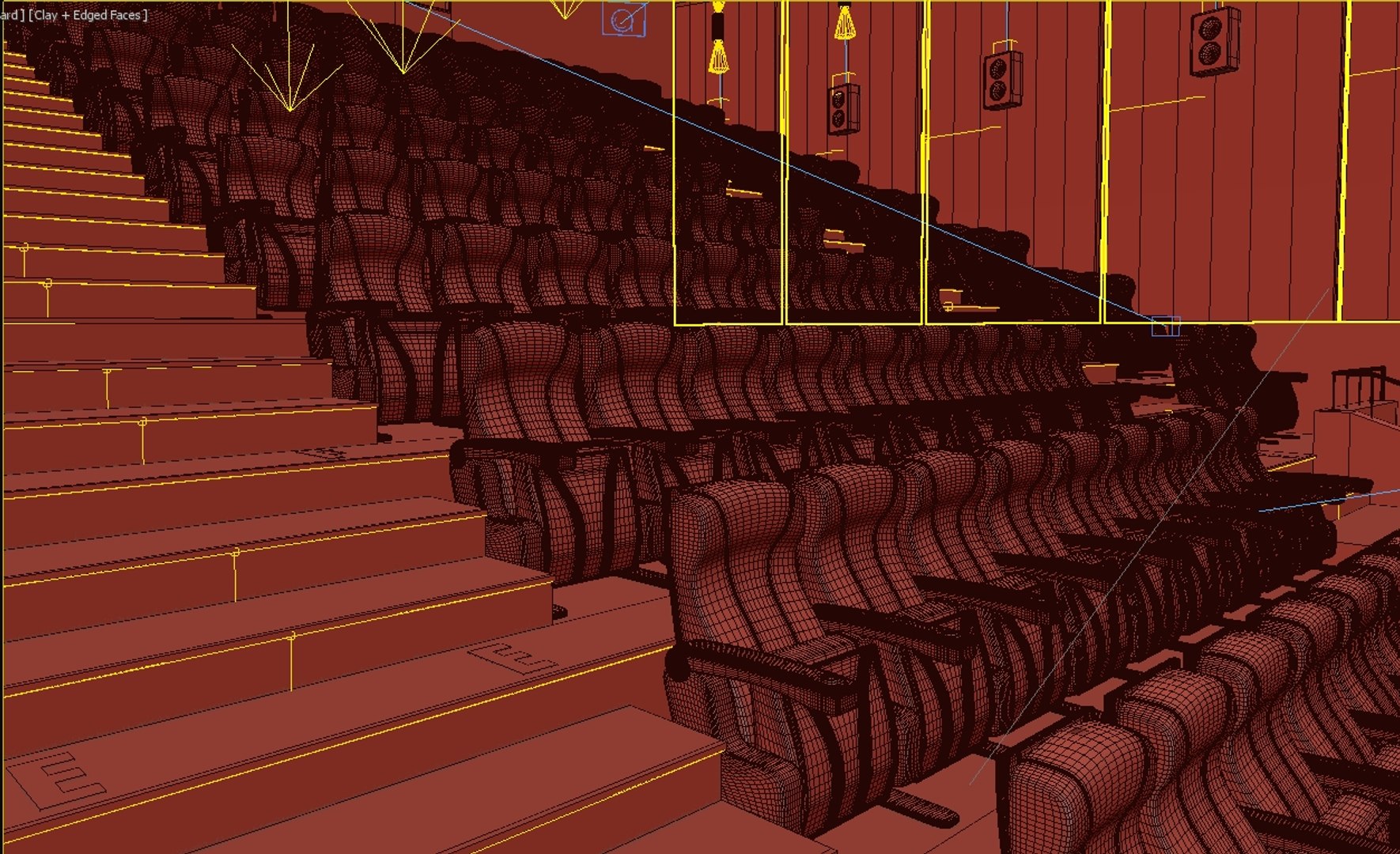Movie Cinema Theater Interior 3D Model - TurboSquid 2034909