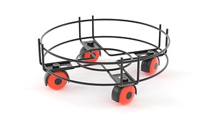 Gas Cylinder Holder Trolley 3D