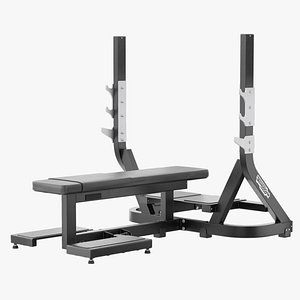 3D Technogym Olympic Flat Bench Pure