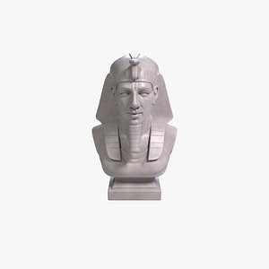 3D model Ramses II Bust Sculpture 3D Print Model STL File Printable Bust