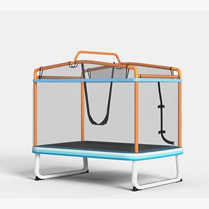 Trampoline with Swing for Kids Net and Swing 3D model