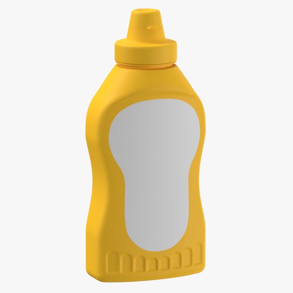 Mustard Sauce Blank and Generic Label(1) 3D model