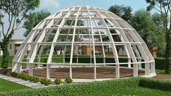 modelo 3d Estructura de cúpula de acero - TurboSquid 2099663