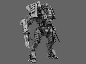 robot soldier 3d max