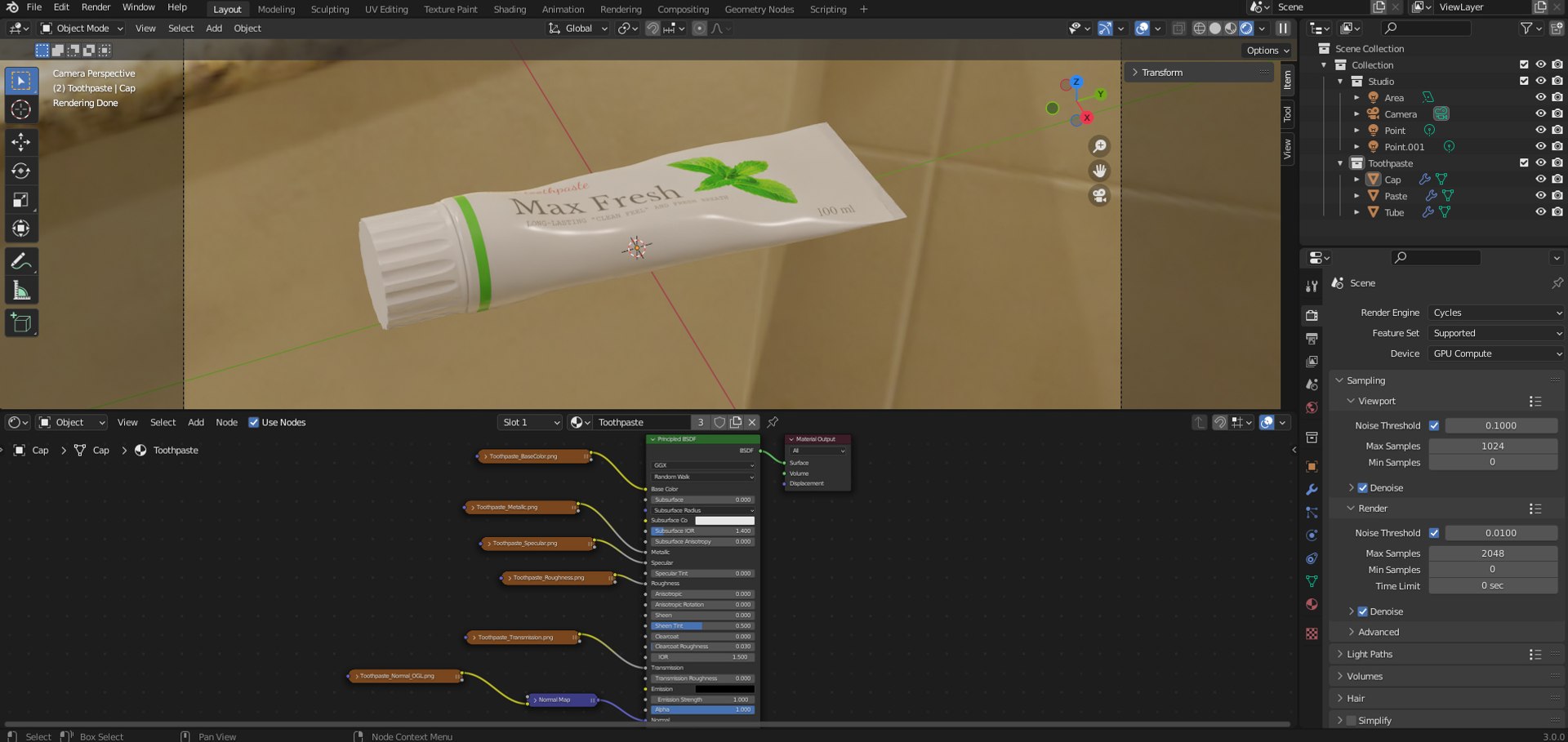 3D Model Toothpaste - TurboSquid 2144057