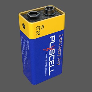 3D 9v Battery model