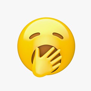 Apple Yawning Face model