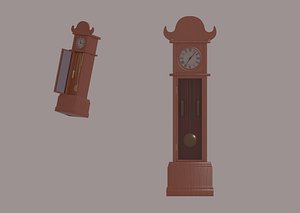 Old Grandfather Clock 3D model