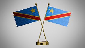 Table  Flag  of Democratic Republic of the Congo 3D