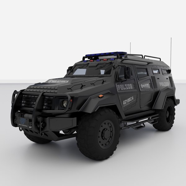 帶內飾的 mrap 裝甲車3d模型