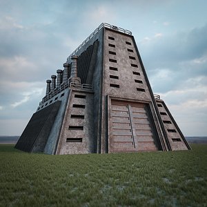 3D model INDUSTRIAL SCIFI BUILDING 04