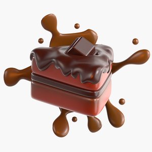 3D 3D Chocolate Cake