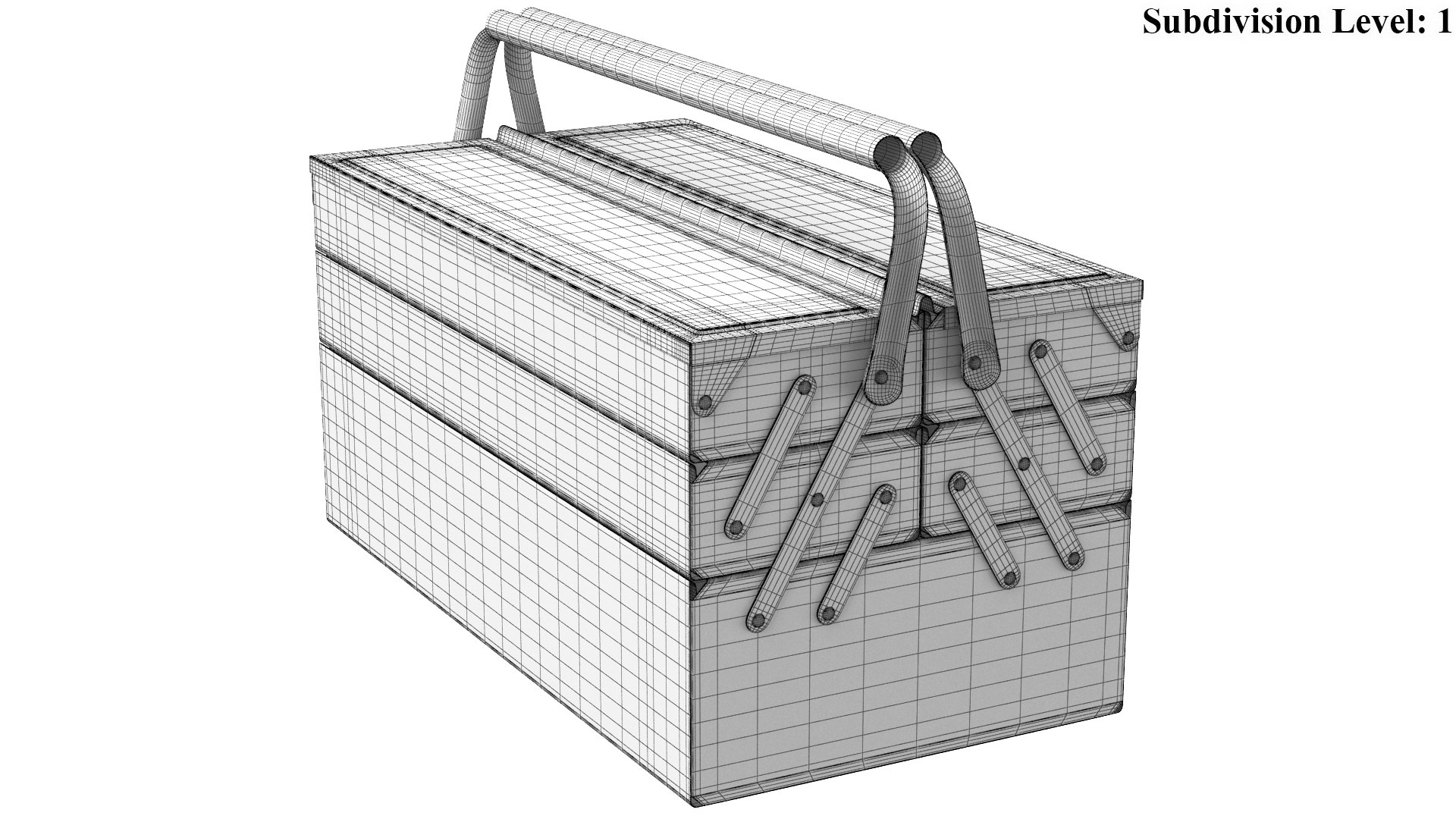 3D Detailed Red Toolbox Model - TurboSquid 2147542
