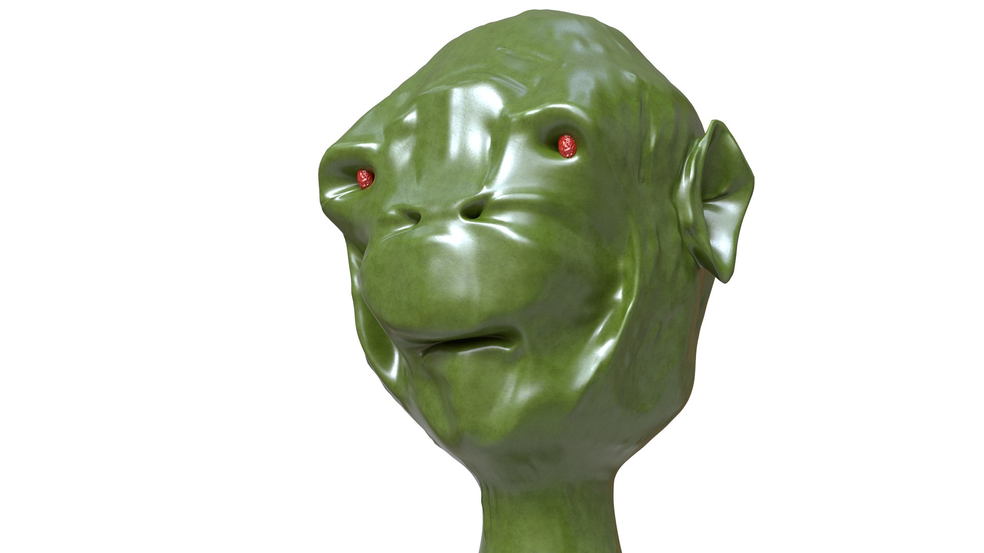 3D Alien Head 3ds Max Model - TurboSquid 2014230