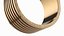 Parametric Jewelry Ring Brushed Gold 3D model