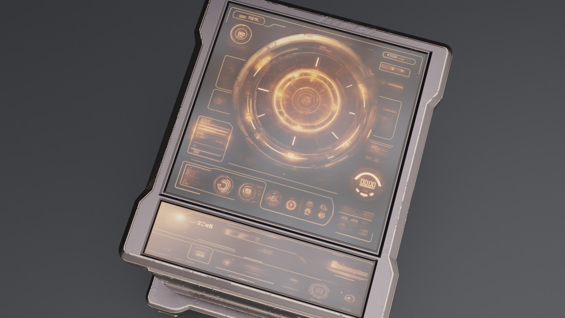 3D Cyber Table Brown Model - TurboSquid 2141184