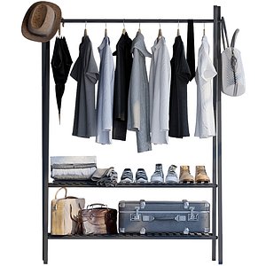 clothes rack men s 3D model