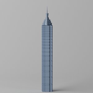 3D Cartoon Shanghai Jin Mao Tower 2 model