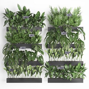 ornamental vertical garden decorative 3D model