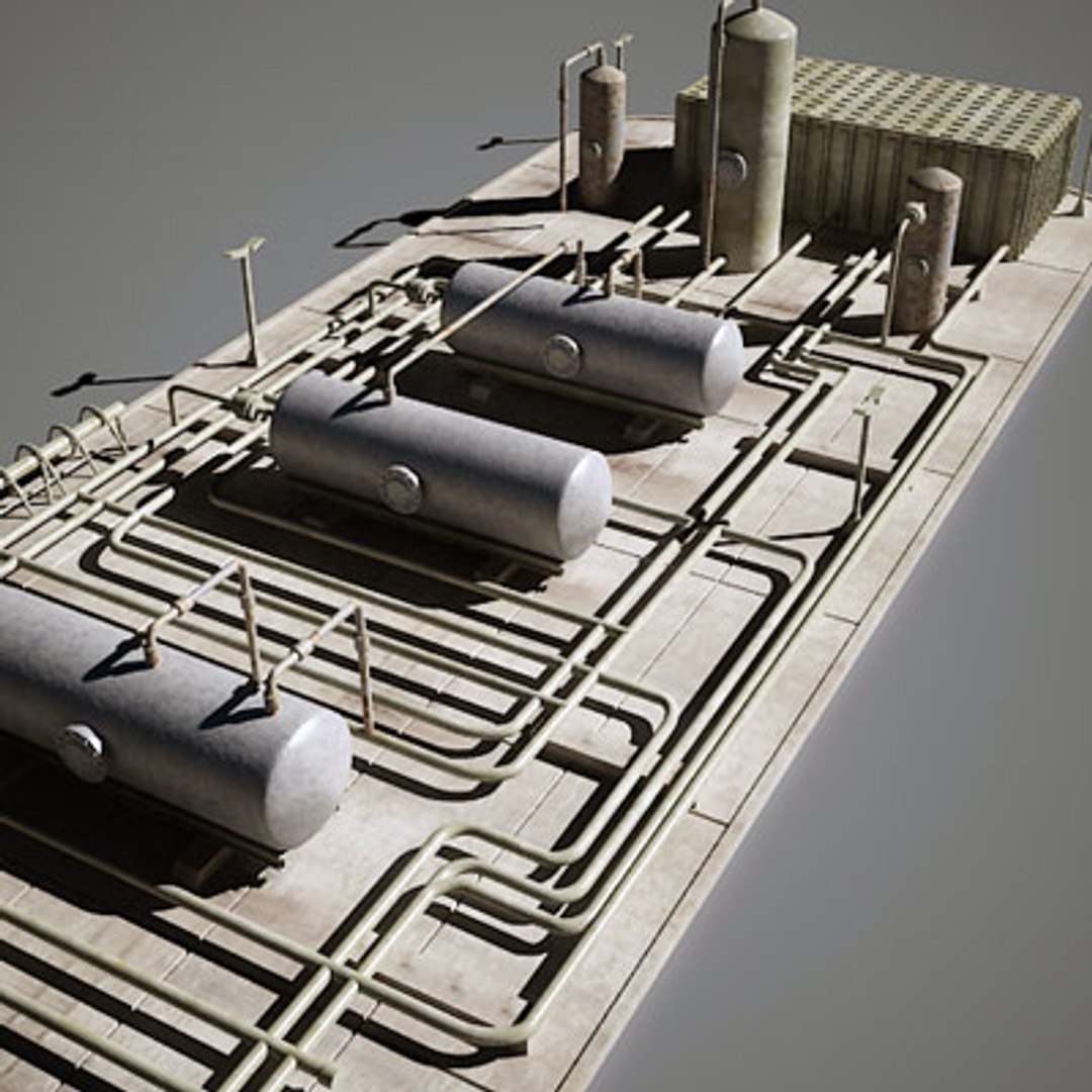 3d model industry refinery construction