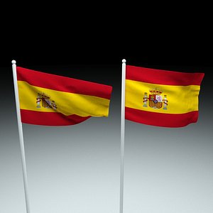 3D spain flag