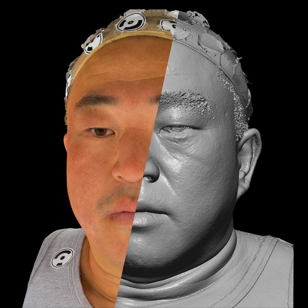 Asian Male 40s head scan 018 3D model