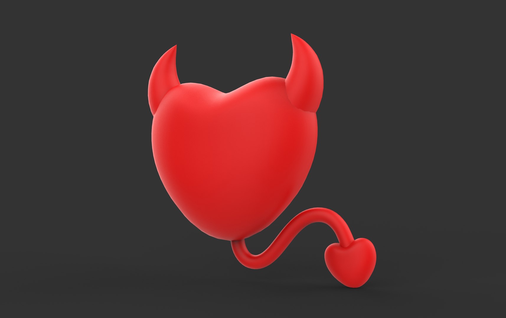 Devil Heart Icon 3D Model 3D Model - TurboSquid 2336808