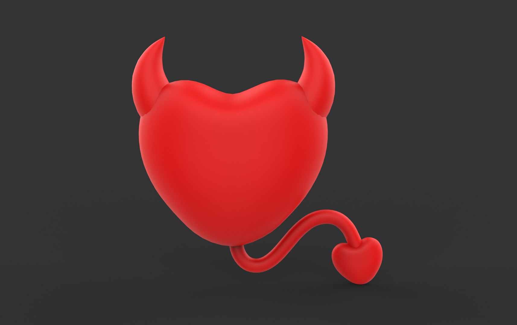 Devil Heart Icon 3D Model 3D Model - TurboSquid 2336808