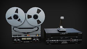 3D reel Tape Deck Recorder model