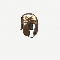 Ancient Helmet ItaloChalkydian 3D Model Game Ready PBR Low Poly