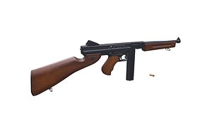 M1A1 Thompson SMG Low-poly